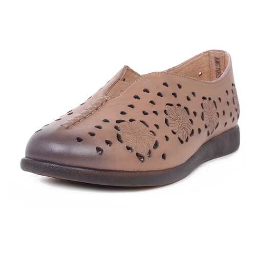Мокасины женские Alessio Nesca Comfort b3106070 коричневые 41 RU в Терволина