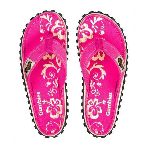 Шлепанцы женские Gumbies Islander Canvas Pink Hibiscus 2020 (41) в Терволина